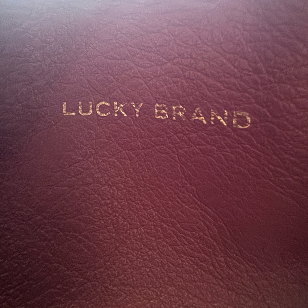 Lucky Brand slouchy leather shopper tote crossbody purse w/wristlet/wallet π€π§‘ - Picture 12 of 15